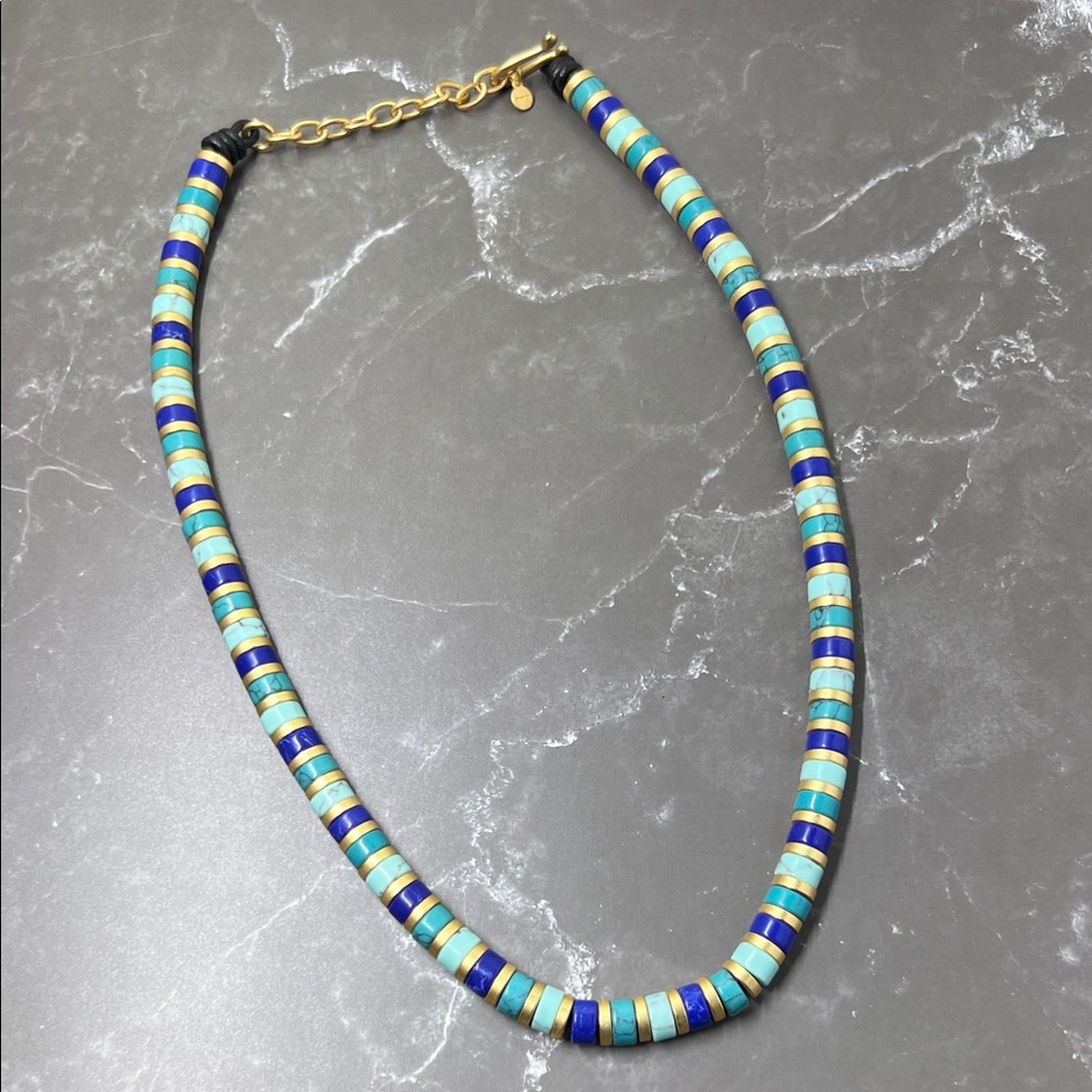 M.M.A Egyptian Revival Turquoise & Blue Lapis Necklace